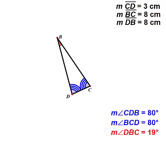 Triangle is isosceles if it has two congruent sides.