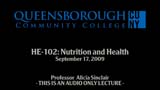 thumbnail image for HE-102: Nutrition and Health (Professor Alicia Sinclair) video