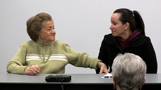 thumbnail image for Kupferberg Holocaust Resource Center Student Interns Interview Holocaust Survivors: Sally Sachs, survivor and Zaydi Luciano, student intern video