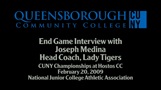 thumbnail image for End Game Interview with Joseph Medina (Head Coach, Lady Tigers - CUNY Championships at Hostos CC) video