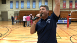 thumbnail image for School Spirit Pep Rally: Athletic Director and Volleyball Coach video